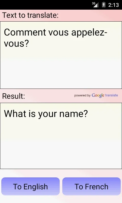 French English Translator for Android - No Downloading Required