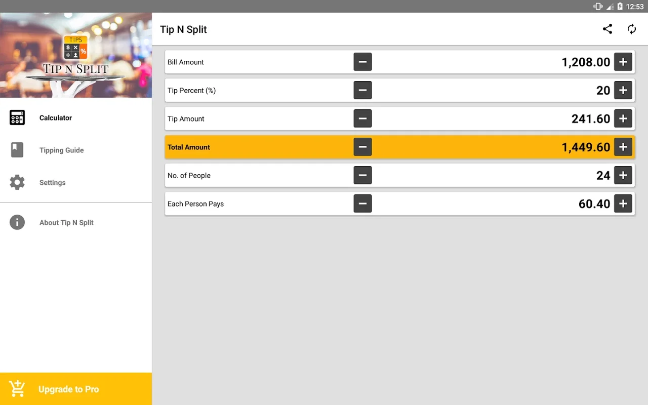 Tip N Split for Android - Manage Dining Finances Easily