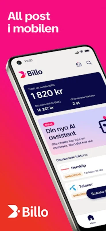 Billo for Android: Secure and Efficient Mail and Bill Management