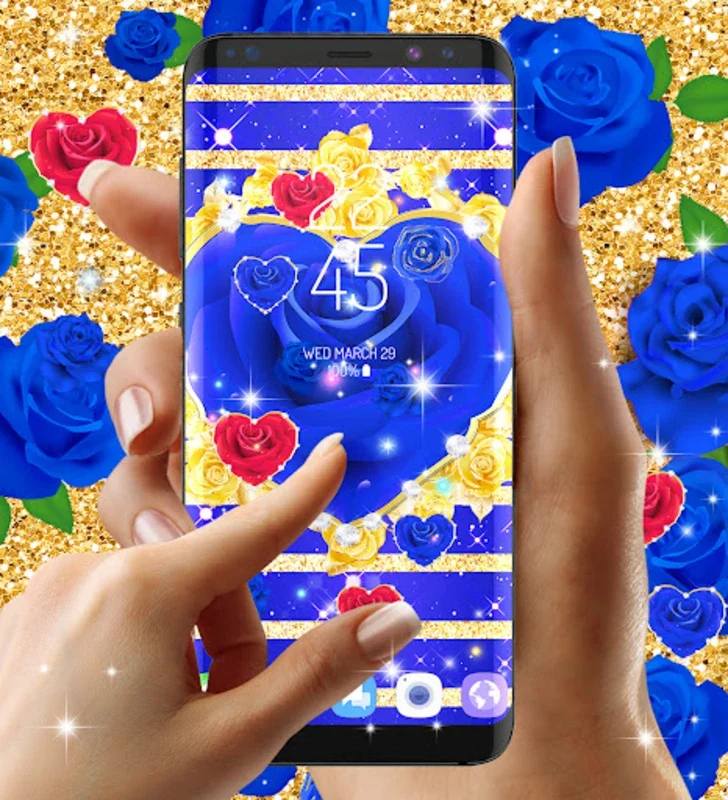 Blue Golden Rose Wallpapers for Android: Elegant & Interactive