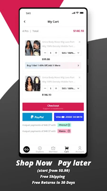 UNice: Wigs & Hair Bundles for Android - Quality Hair Products