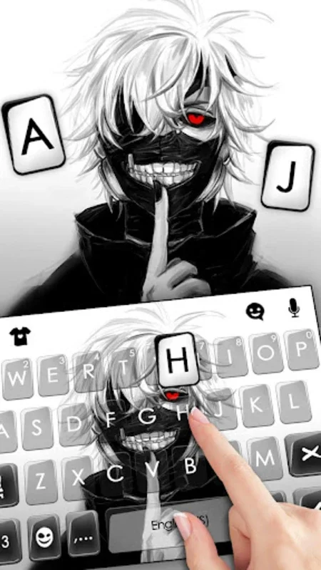 Creepy Mask Man Keyboard Theme for Android - Enhance Typing