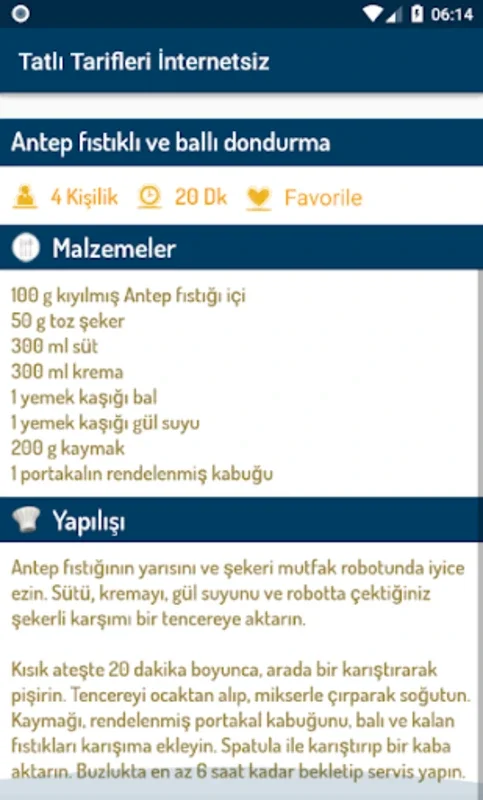 Tatlı Tarifleri İnternetsiz for Android: Offline Dessert Recipes