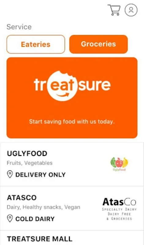 treatsure for Android - Reserve Surplus Food at Discounted Prices