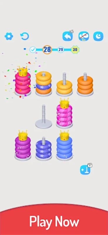 3D Color Sort Hoop Stack for Android - Engaging Puzzle Game