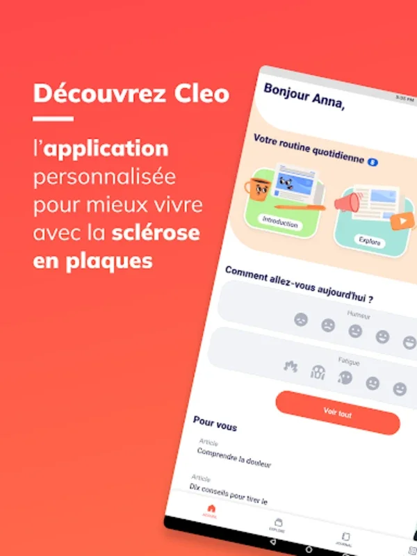 Cleo : mieux vivre avec la SEP for Android - Comprehensive MS Management