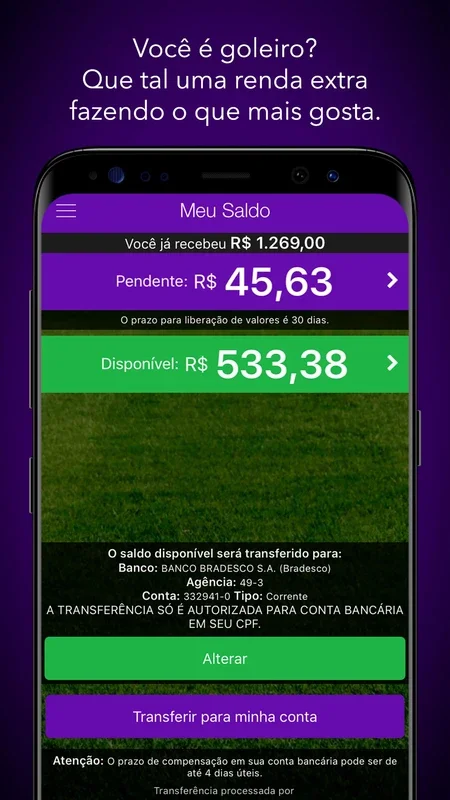 Goleiro de Aluguel for Android - Unbeatable Goalkeeping App