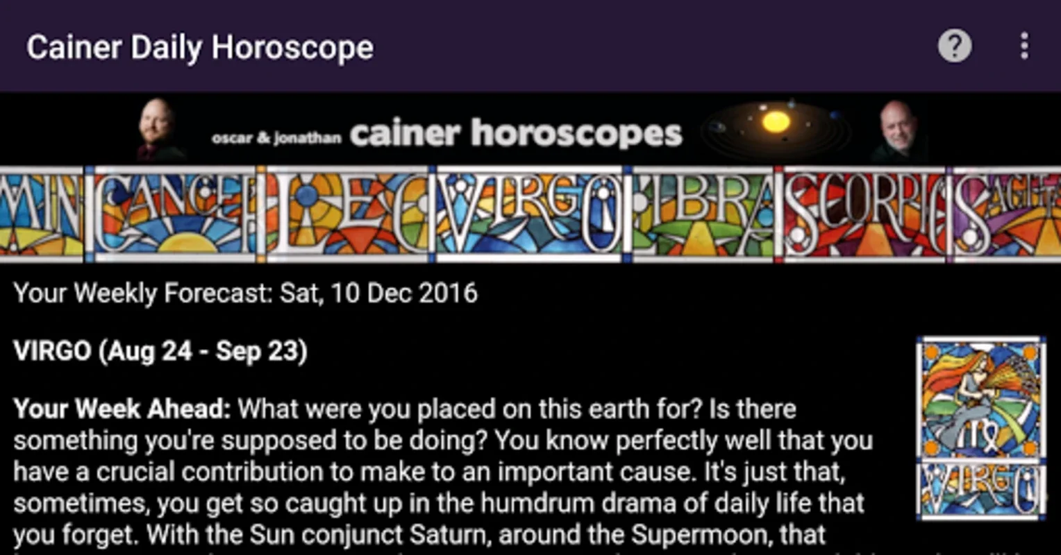 Cainer Daily Horoscopes for Android - Astrological Forecasts at Your Fingertips