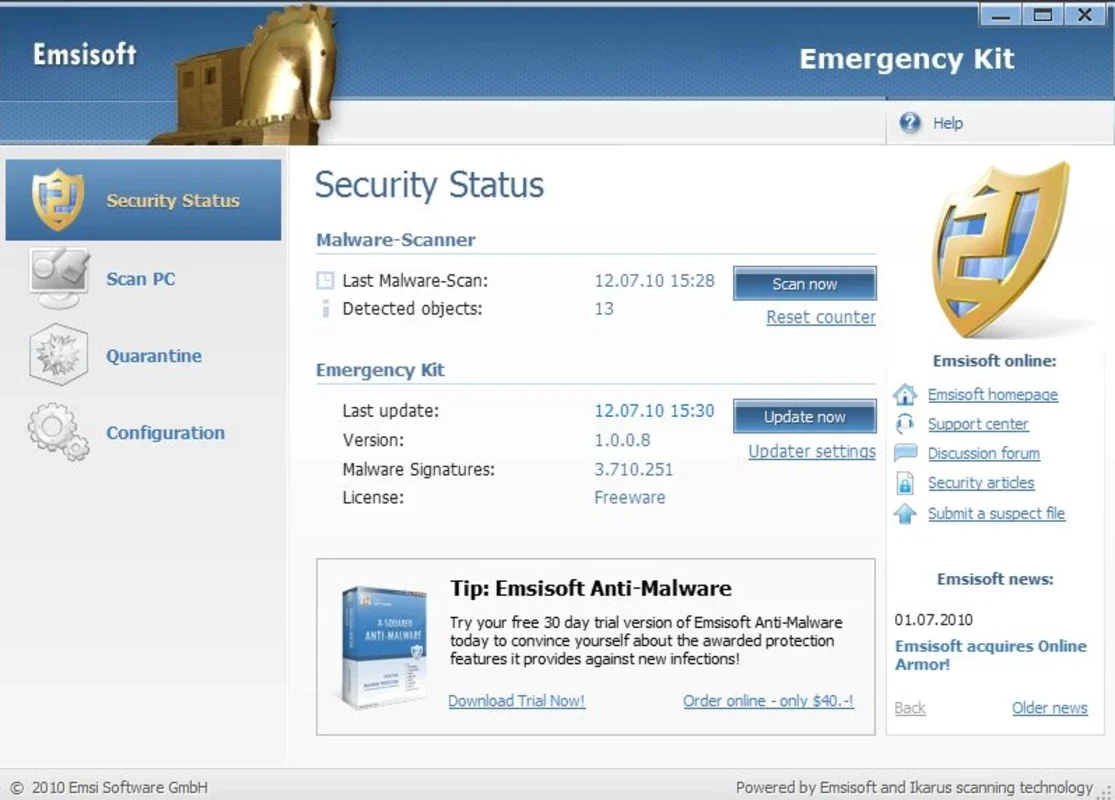 Emsisoft Emergency Kit for Windows - Protect Your System