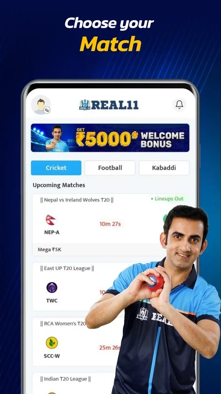 Real11 for Android - Earn Money with Fantasy Sports