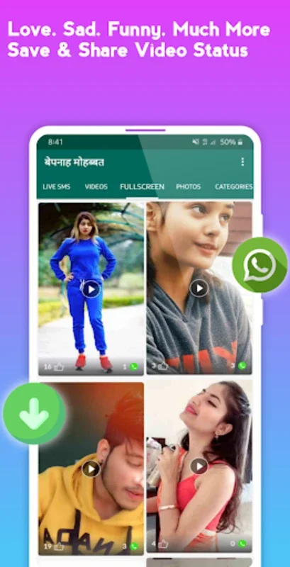 Love Status Video for Android - Enhance Your Social Profiles