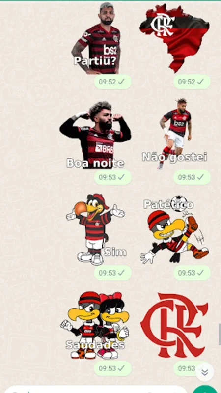 Figurinhas Flamengo for Android - Express Team Spirit in Chats