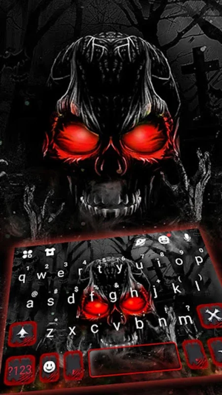 Zombie Skull Theme for Android - Free Stylish Keyboard Enhancement