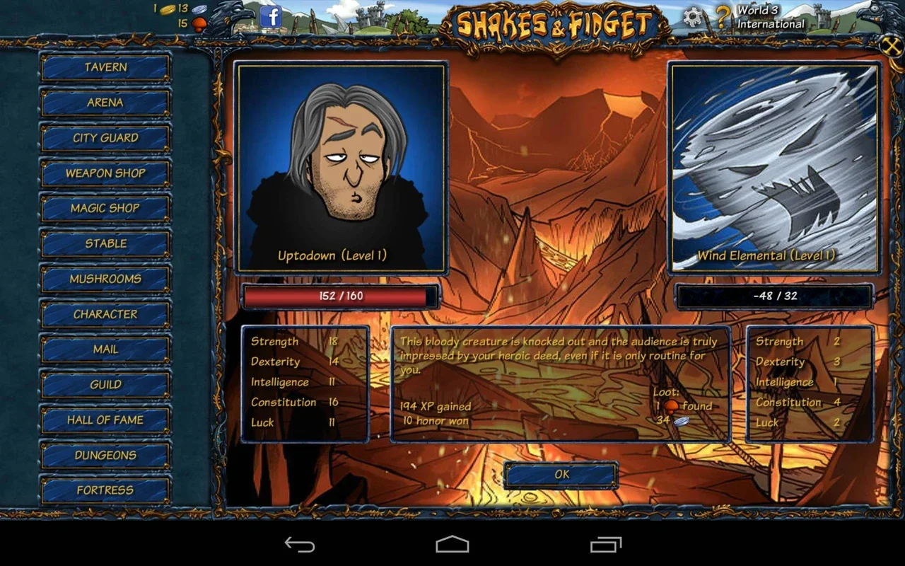 Shakes and Fidget for Android - An Entertaining MMORPG