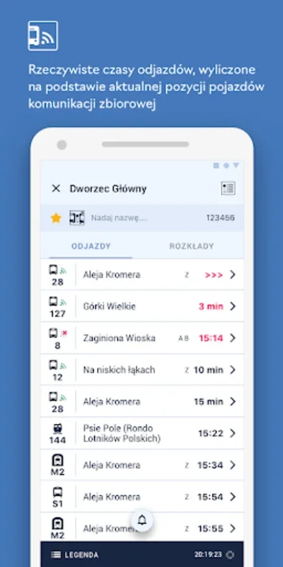 KiedyPrzyjedzie for Android - Real-Time Transport Tracking