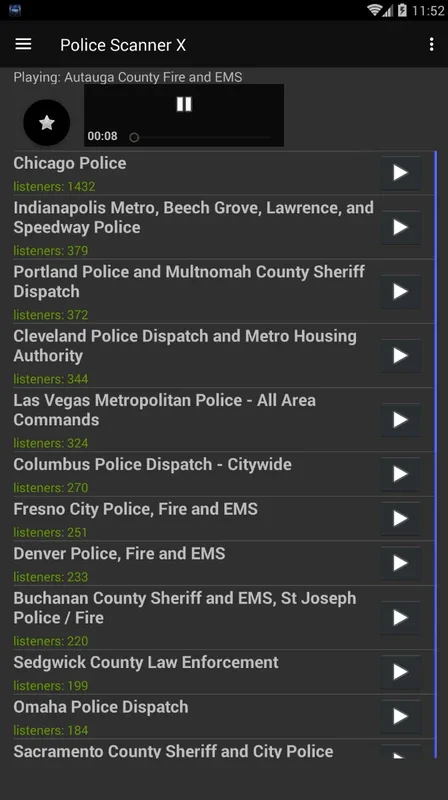 Police Scanner X for Android - Listen to Global Police Frequencies