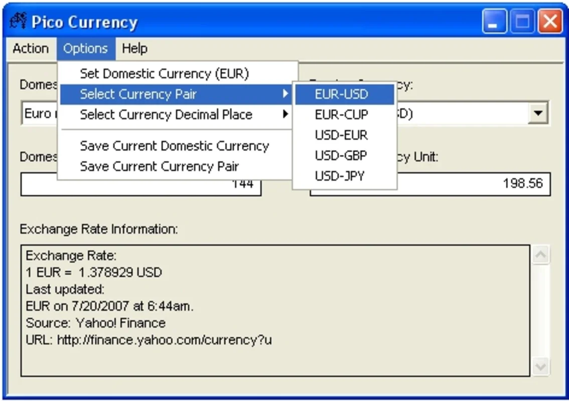 PicoCurrency for Windows - Simplify Currency Conversions