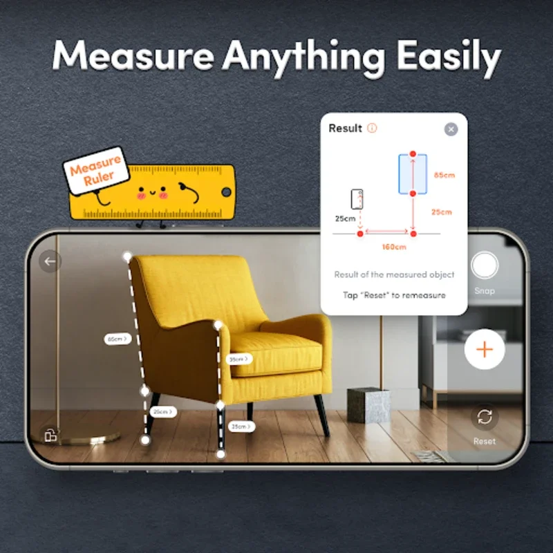 Camera AR Ruler Measuring Tape for Android - No Download Needed