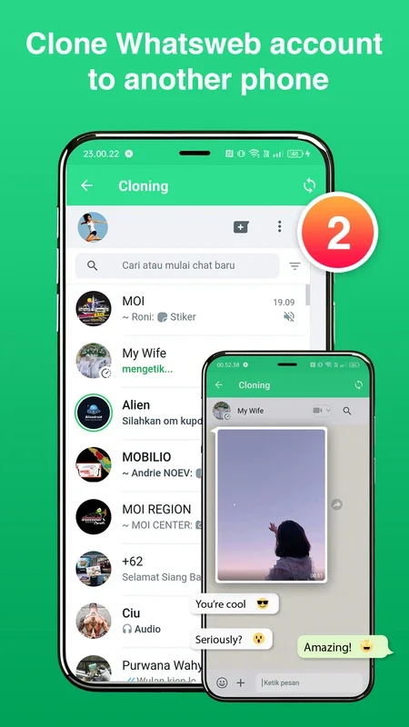 Clone Whatsweb for Android: Clone WhatsApp Accounts