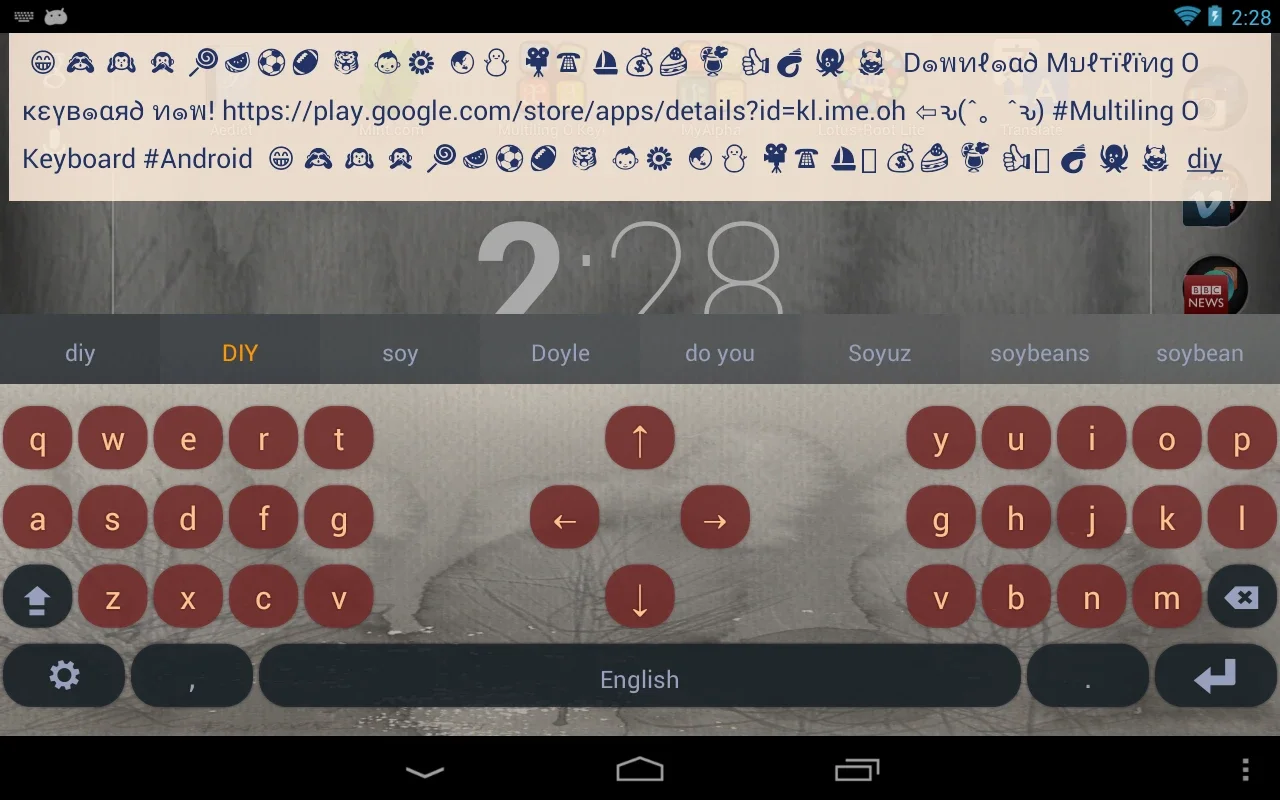 Multiling O Keyboard for Android - Multilingual Typing with Customization