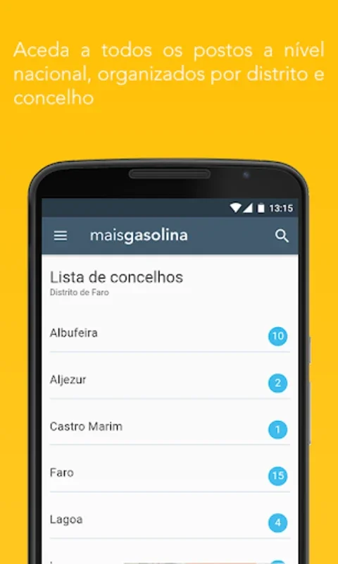 Mais Gasolina for Android - Find Affordable Fuel