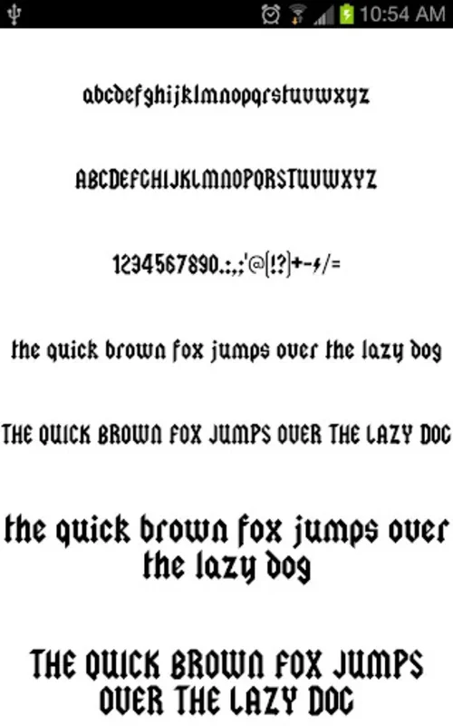 Gothic Fonts for Android: Standout Messaging