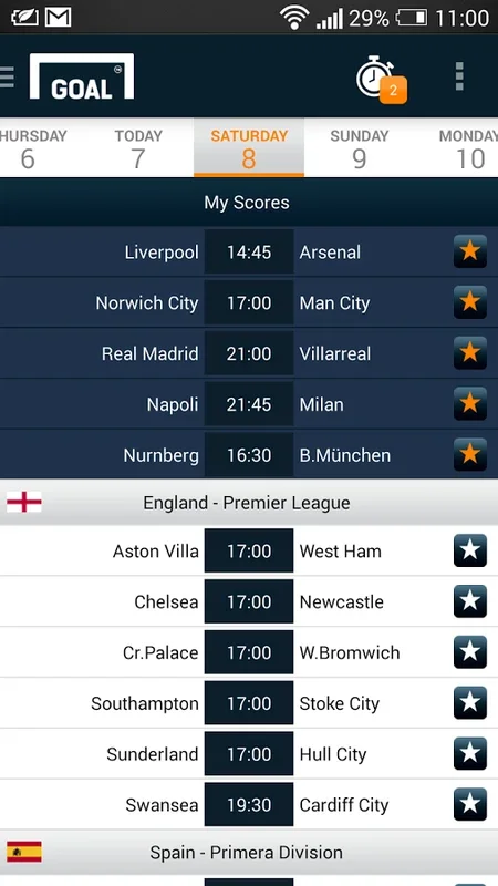 Goal Live Scores for Android - Stay Updated on Soccer Scores