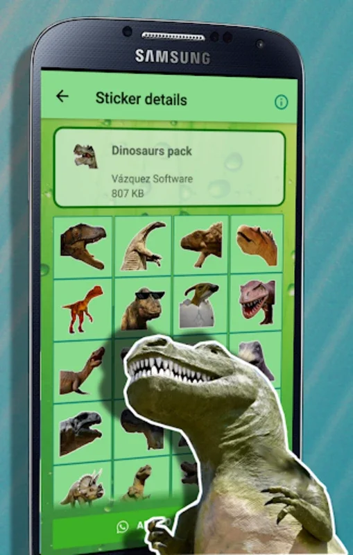 WASticker Dinosaurs for Android - Enhance WhatsApp Chats