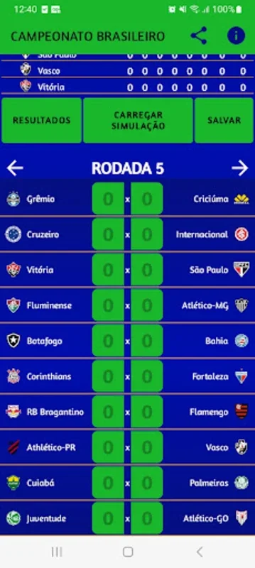 Simule o Brasileirão for Android - Predict Championship Outcomes