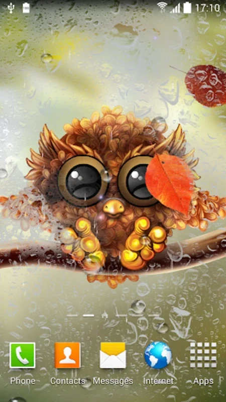 Autumn Little Owl Wallpaper for Android - Charming Wallpapers