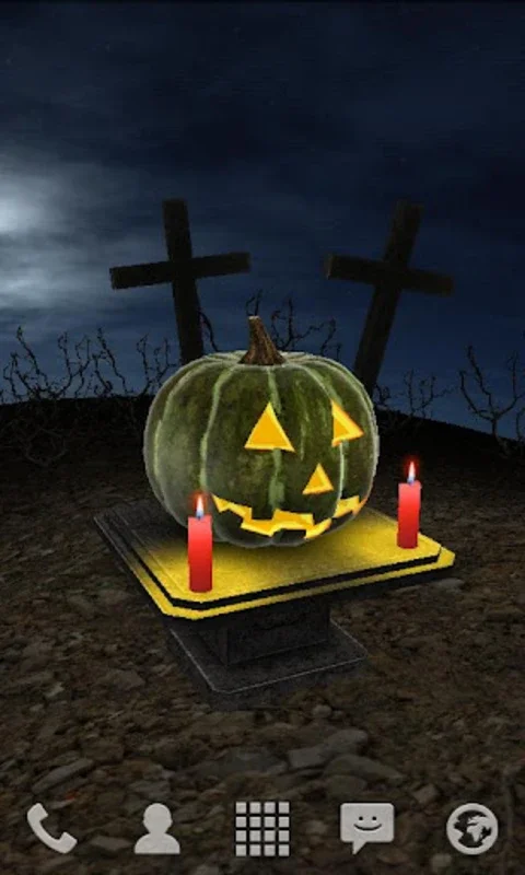 Halloween Pumpkin 3D Wallpaper for Android - Customizable Spooky Live Wallpaper