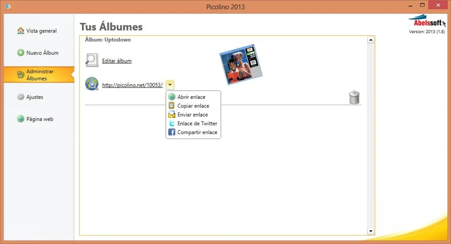 Picolino for Windows: Simple Online Photo Album Creation and Sharing