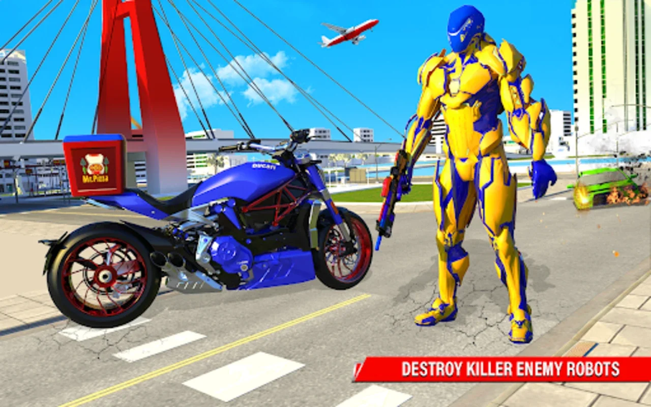 Superhero Bike Delivery Taxi for Android - No Downloading Needed