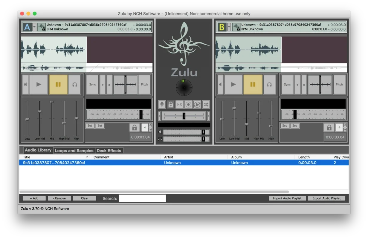 Zulu Free Virtual DJ Mixer for Mac - Unleash Your DJ Skills