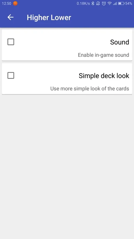 Higher Lower for Android - Simple Card Game Fun