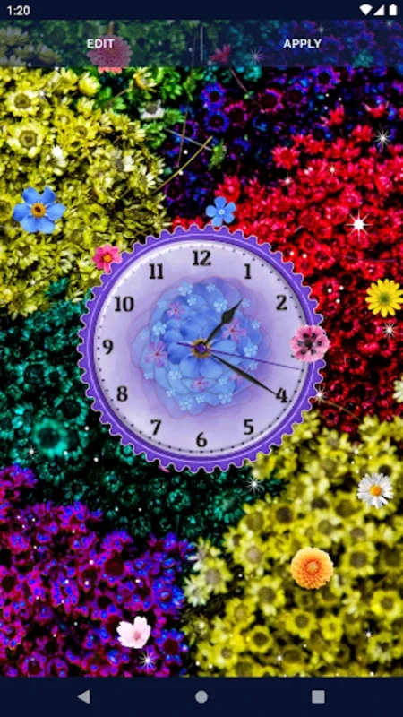 Flower Blossoms Spring Clock for Android - Visual Delight