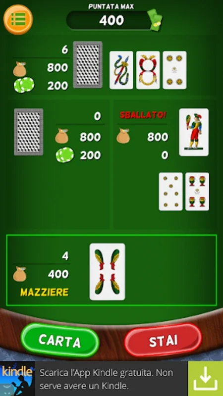 Sette e Mezzo for Android - Engaging Card Game