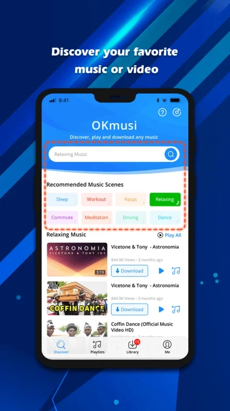 OKmusi - Any Music MP3 Downloader: Easy YouTube Audio Download for Android