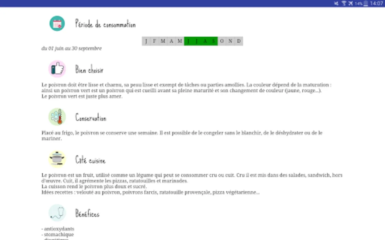 Fruits et Légumes de Saison for Android - Seasonal Eating Guide