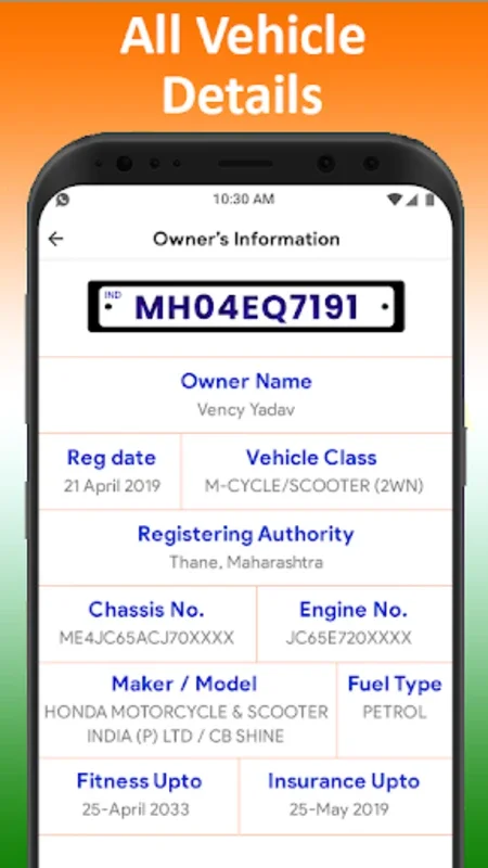 RTO Vehicle Information App for Android - Comprehensive Vehicle Details