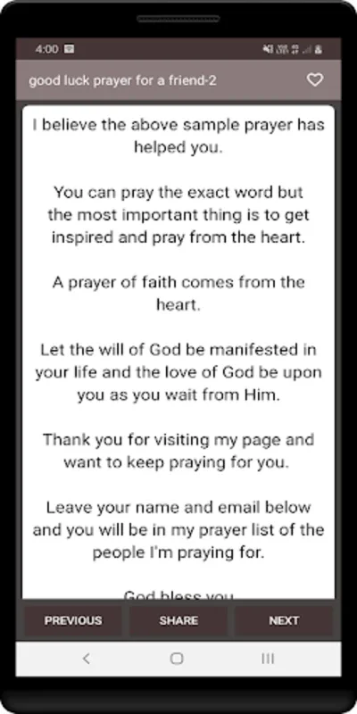 Prayers of Good Luck for Android - Spiritual Support Anytime