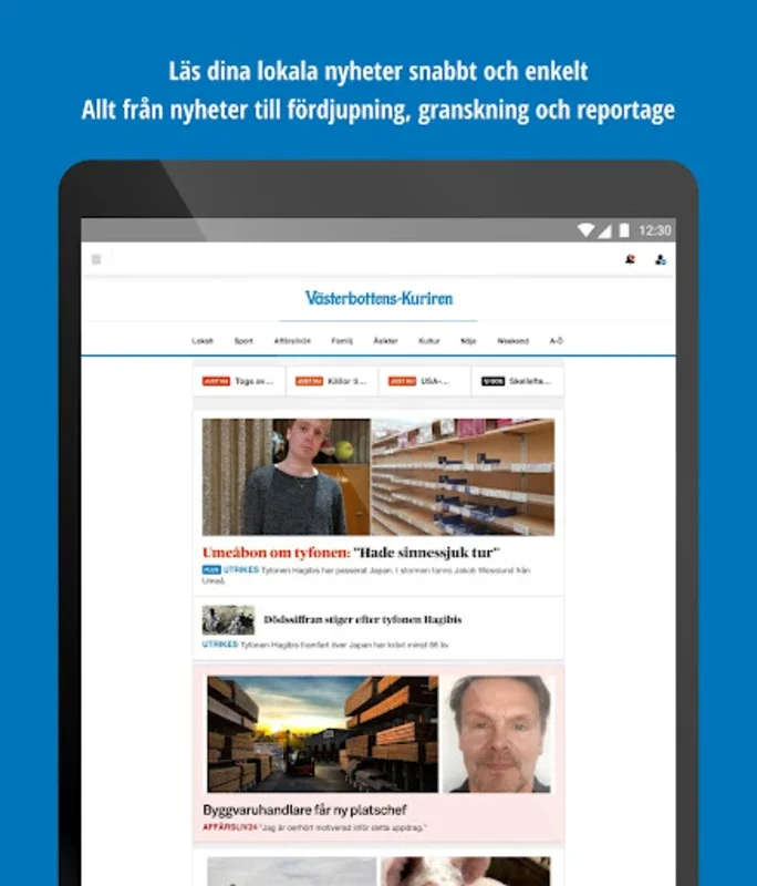 Västerbottens-Kuriren for Android - Stay Informed Easily