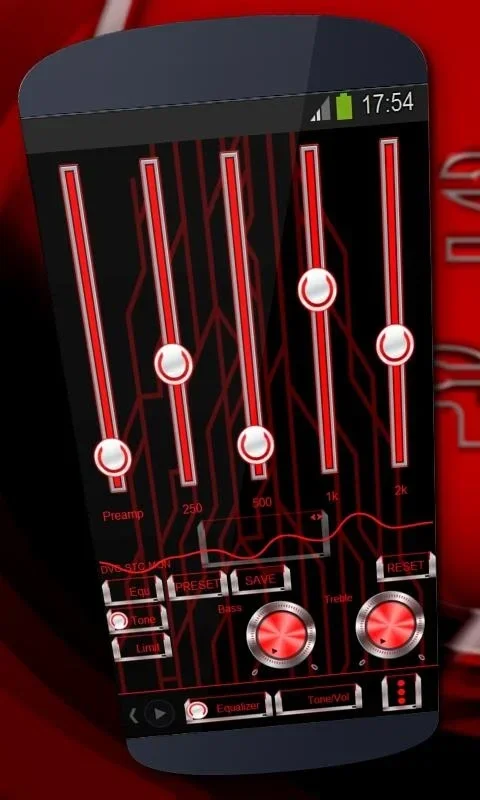 Laser red Poweramp Skin for Android - Enhance Your Audio