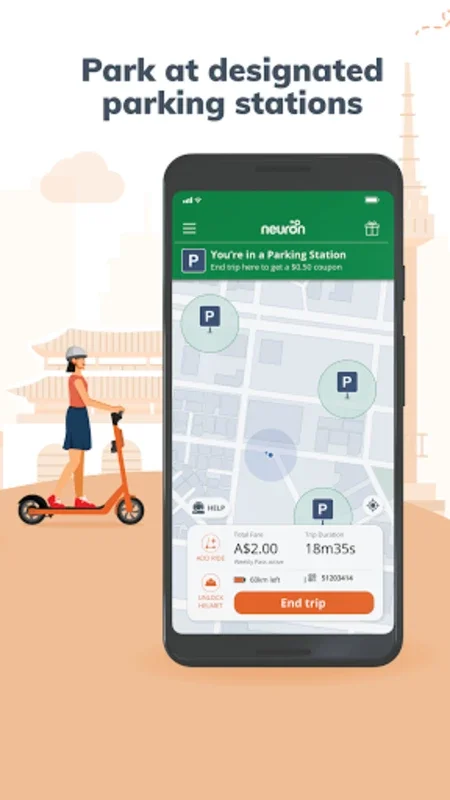 Neuron for Android - Eco-Friendly Urban Mobility