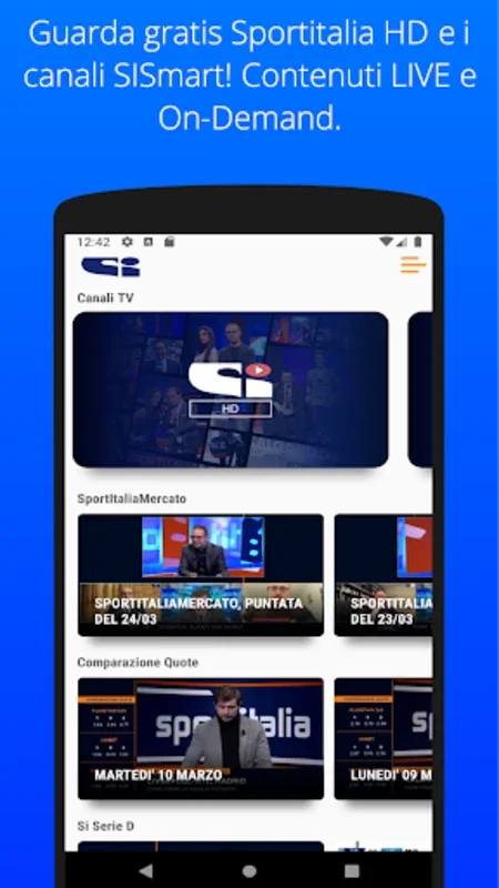 Sportitalia for Android - Your Free Sports Content Hub