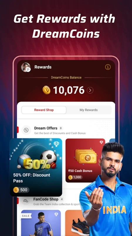 Dream11 for Android - Manage Your Cricket Team