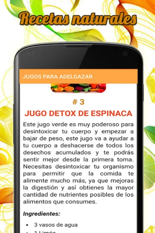 Jugos naturales y medicinales for Android: Boost Your Health