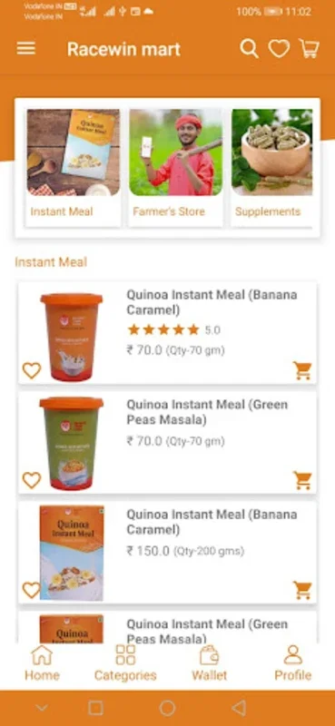 Racewin - online grocery for Android - Discover Sustainable Indian Produce