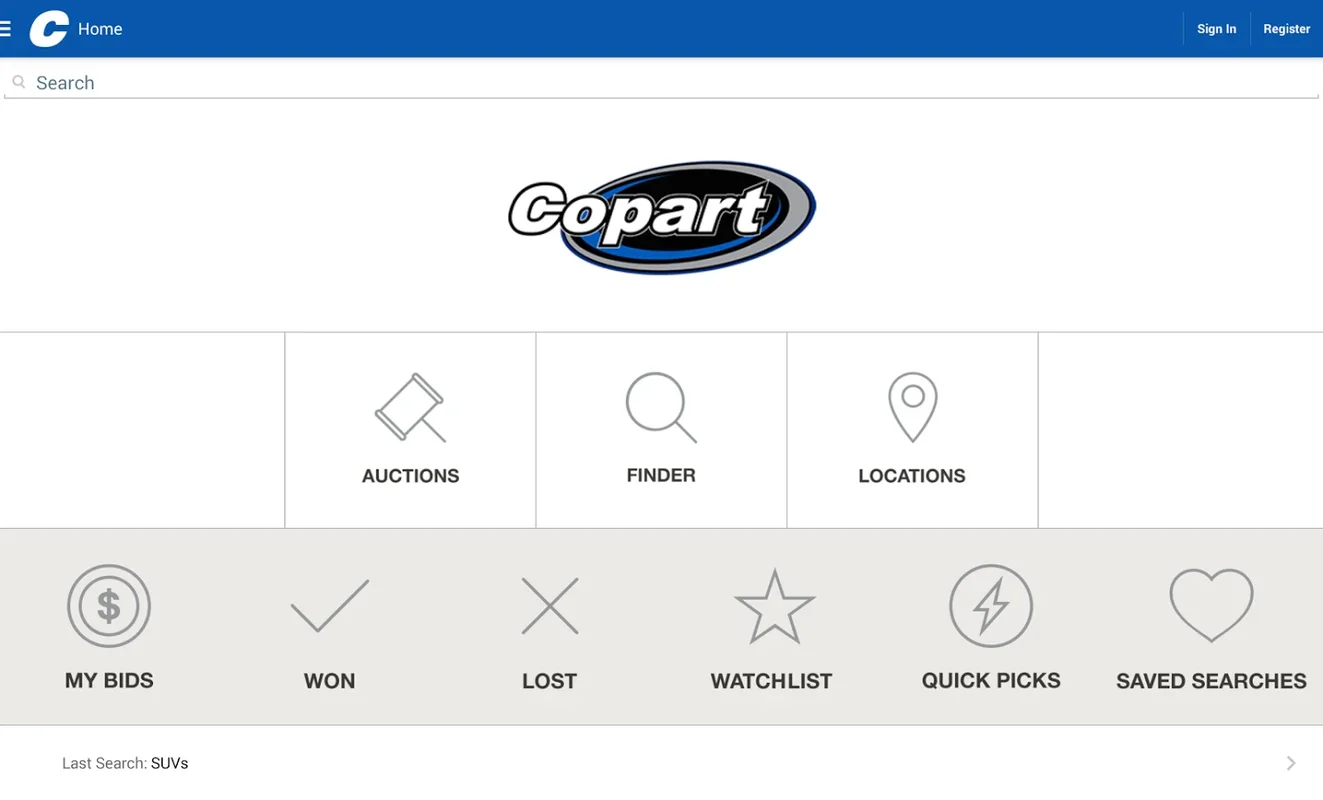 Copart for Android - A Vast Vehicle Auction Platform