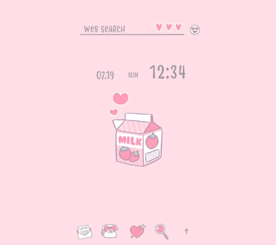 Cute Wallpaper Hearty Milk Theme for Android - Customize Your Phone